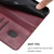 iPhone 17 Pro Line Splicing Buckle Retro Leather Phone Case - Wine Red