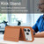 iPhone 17 Pro Litchi Pattern Magnetic Card Bag Holder Phone Case - Brown