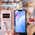 iPhone 17 Pro Litter Panda Embossing RFID Leather Phone Case with Lanyard - Pink