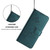iPhone 17 Pro Lotus Embossed Leather Phone Case with Lanyard - Dark Green