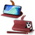 iPhone 17 Pro Love Zipper Lanyard Leather Phone Case - Red
