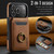 iPhone 17 Pro MAGKING K1 MagSafe Detachable Wallet RFID Back Cover Phone Case - Brown