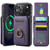 iPhone 17 Pro MAGKING K1 MagSafe Detachable Wallet RFID Back Cover Phone Case - Purple