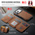 iPhone 17 Pro MAGKING K3 Series MagSafe RFID K3 Pro Card Bag Detachable Phone Case - Brown