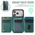 iPhone 17 Pro MAGKING K3 Series MagSafe RFID K3 Pro Card Bag Detachable Phone Case - Green