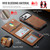 iPhone 17 Pro MAGKING K4 Series MagSafe RFID Tri-fold Card Bag Detachable Phone Case - Brown