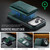 iPhone 17 Pro MAGKING K4 Series MagSafe RFID Tri-fold Card Bag Detachable Phone Case - Green