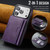 iPhone 17 Pro MAGKING K4 Series MagSafe RFID Tri-fold Card Bag Detachable Phone Case - Purple