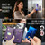 iPhone 17 Pro MAGKING K4 Series MagSafe RFID Tri-fold Card Bag Detachable Phone Case - Purple