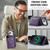 iPhone 17 Pro MAGKING K4 Series MagSafe RFID Tri-fold Card Bag Detachable Phone Case - Purple