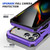 iPhone 17 Pro MagSafe Magnetic Shockproof Phone Case with Ring Holder - Purple