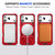 iPhone 17 Pro MagSafe Magnetic Shockproof Phone Case with Ring Holder - Red