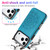 iPhone 17 Pro Max Double Buckle Mandala Leather Wallet Back Cover Phone Case - Blue