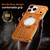iPhone 17 Pro Mech Series Cooling Rotating Holder Metal Frameless Phone Case - Orange