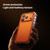iPhone 17 Pro Mechanical Armor Creative Metal Frame Aluminum Alloy Phone Case - Orange