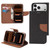iPhone 17 Pro Mercury Contrast Color Splicing Leather Phone Case - Brown
