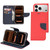 iPhone 17 Pro Mercury Contrast Color Splicing Leather Phone Case - Red