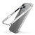 iPhone 17 Pro Metal Hybrid Silicone Four-Corner Shockproof Cooling Phone Frame Case - White vinyl + Silver