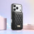 iPhone 17 Pro Mirror Rhombic Texture Metal Bow-knot Vegan Leather Card Bag Phone Case - Black
