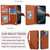 iPhone 17 Pro Multi-Card Wallet RFID Leather Phone Case - Brown