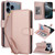 iPhone 17 Pro Multi-Card Wallet RFID Leather Phone Case - Rose Gold