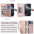 iPhone 17 Pro Multi-Card Wallet RFID Leather Phone Case - Rose Gold