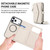iPhone 17 Pro Multifunctional Wallet Detachable Leather Phone Case with Lanyard - White