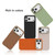 iPhone 17 Pro Mutural Rhyme Series Satin Texture Leather MagSafe Phone Case - Orange
