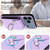 iPhone 17 Pro Organ Card Bag Ring Holder PU Phone Case with Lanyard - Purple