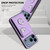 iPhone 17 Pro Organ Card Bag Ring Holder PU Phone Case with Lanyard - Purple