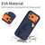 iPhone 17 Pro Penguin Baby EVA Shockproof Phone Case with Holder - Navy Blue