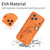 iPhone 17 Pro Penguin Baby EVA Shockproof Phone Case with Holder - Orange