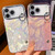 iPhone 17 Pro Plating Feather Texture Wristband Holder TPU Phone Case with Lens Film - Silver