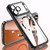 iPhone 17 Pro Plating Paint TPU MagSafe Phone Case with Dust Plug & Lens Film - Black