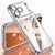 iPhone 17 Pro Plating Paint TPU MagSafe Phone Case with Dust Plug & Lens Film - Silver
