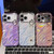 iPhone 17 Pro Plating Ripples Texture Wristband Holder TPU Phone Case with Lens Film - Silver
