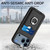 iPhone 17 Pro R20 Crossbody Rope Ring Card Holder Phone Case - Black