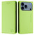 iPhone 17 Pro RC01 Dual-Folded Magnetic Suction RFID Leather Phone Case - Grass Green