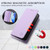 iPhone 17 Pro RC01 Dual-Folded Magnetic Suction RFID Leather Phone Case - Light Purple