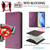 iPhone 17 Pro RC01 Dual-Folded Magnetic Suction RFID Leather Phone Case - Violet
