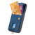 iPhone 17 Pro Retro Card Wallet Fold Leather Phone Case with Strap - Blue