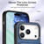 iPhone 17 Pro Retro Card Wallet Fold Leather Phone Case with Strap - Blue
