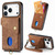 iPhone 17 Pro Retro Card Wallet Fold Leather Phone Case with Strap - Brown