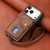iPhone 17 Pro Retro Card Wallet Fold Leather Phone Case with Strap - Brown