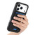 iPhone 17 Pro Retro Cross Leather Card Bag MagSafe Phone Case - Black