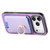 iPhone 17 Pro Retro Cross Leather Card Bag MagSafe Phone Case - Purple