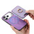 iPhone 17 Pro Retro Cross Leather Card Bag MagSafe Phone Case - Purple