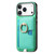 iPhone 17 Pro Retro Cross Leather Ring Side Insert Card Bag MagSafe Phone Case - Green