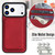 iPhone 17 Pro Retro Faux Leather Detachable Magnetic Wallet Bag RFID Blocking Phone Case - Red