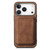 iPhone 17 Pro Retro Leather Card Bag Magnetic Phone Case - Brown